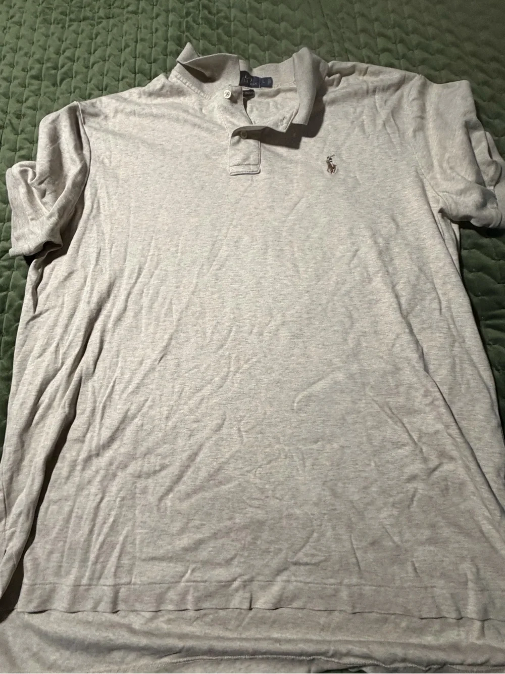 Polo Ralph Lauren gray short sleeve polo shirt size large